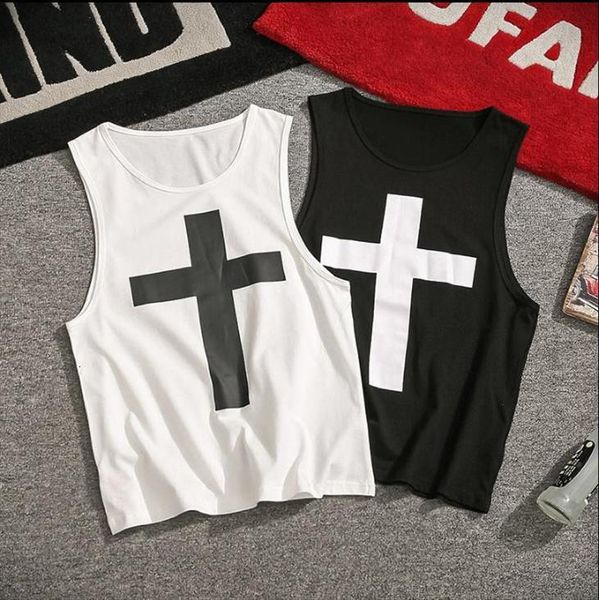 summer casual cross black white male vest loose hip hop streetwear o neck sleeveless men plus size 5xl, White;black
summer casual cross black white male vest loose hip hop streetwear o neck sleeveless men plus size 5xl, White;black