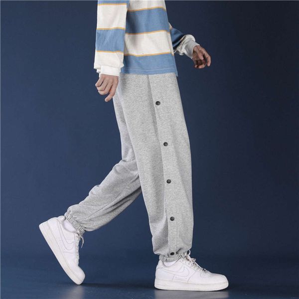 men's loose breasted sweatpants 200 autumn new ins capris with side open buttons, Black
men's loose breasted sweatpants 200 autumn new ins capris with side open buttons, Black