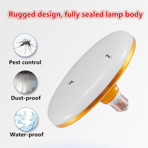 bulbs e27 3000k/6000k ufo led lamp 15w 20w 30w 40w 50w 60w energy saving flat light bulb for home lighting with gold shell