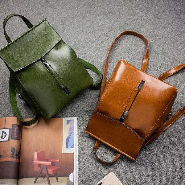 backpack 100% genuine leather women female pure color cowhide school bag all-match shoulder
backpack 100% genuine leather women female pure color cowhide school bag all-match shoulder