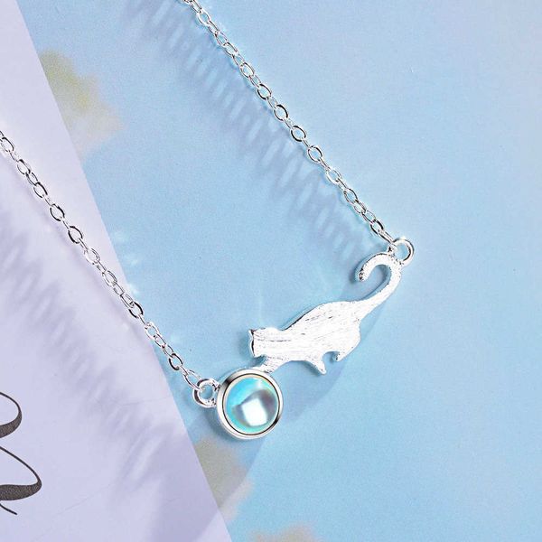 925 sterling silver cat and moon stone women's pendant necklace, luxury retro wedding jewelry, ideal gift for girls, 2021
925 sterling silver cat and moon stone women's pendant necklace, luxury retro wedding jewelry, ideal gift for girls, 2021