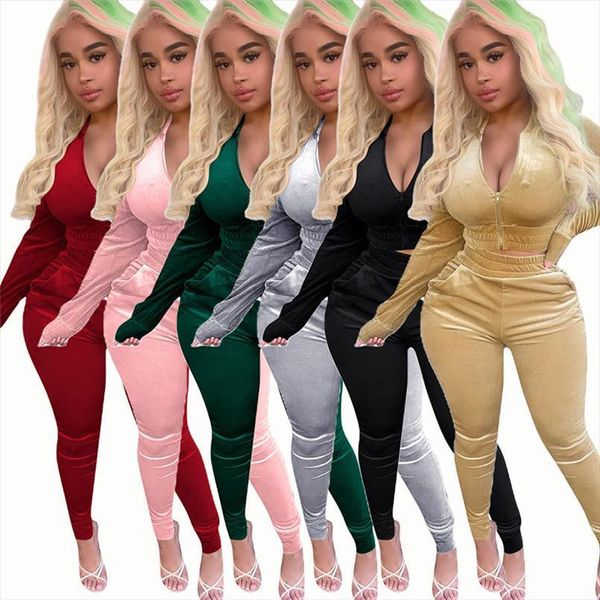 streetwear fashion long sleeved womenpant zipper and straight leg womens sets velvet slim sweat suits wholesale dropshipping, White
streetwear fashion long sleeved womenpant zipper and straight leg womens sets velvet slim sweat suits wholesale dropshipping, White