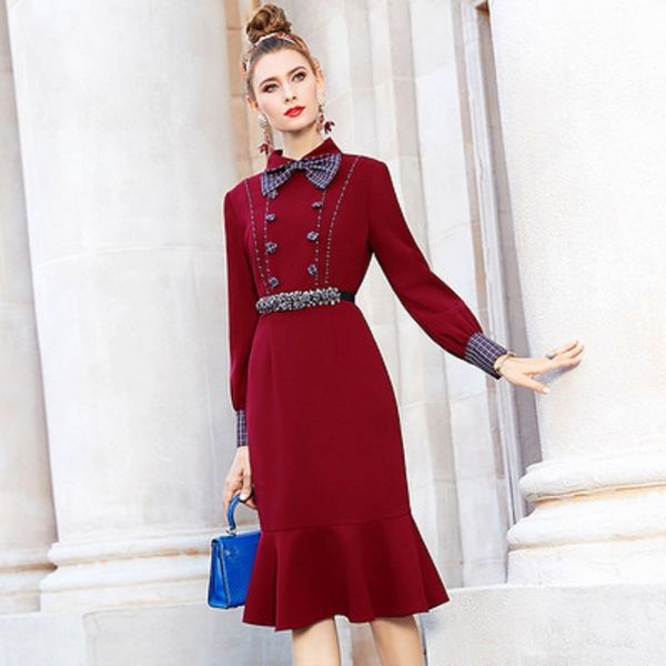 new office lady patchwork bow dresses 2021 autumn spring solid dress women's slim print professional long sleeve fishtail skirt xxxl fg, Black;gray
new office lady patchwork bow dresses 2021 autumn spring solid dress women's slim print professional long sleeve fishtail skirt xxxl fg, Black;gray