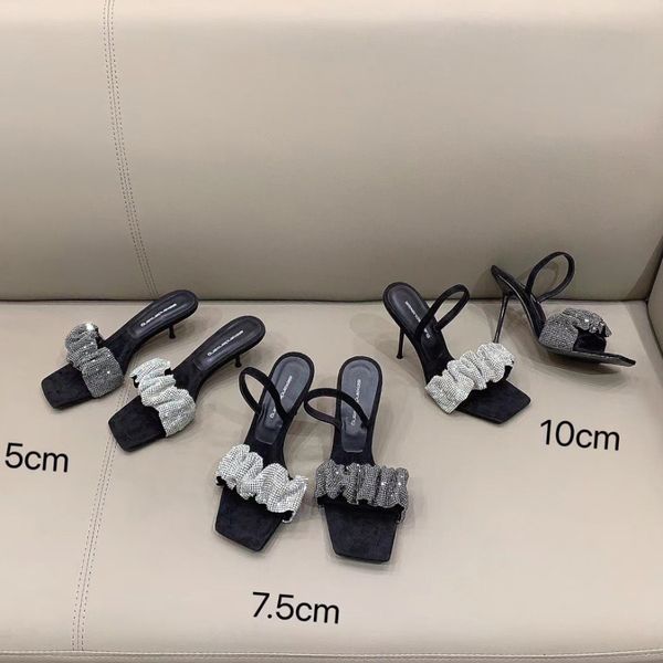 crystal accents embellished stiletto heels rhinestone sandal tribute suded leather classic ladies fashion hak summer dress shoe alexander sh, Black
crystal accents embellished stiletto heels rhinestone sandal tribute suded leather classic ladies fashion hak summer dress shoe alexander sh, Black
