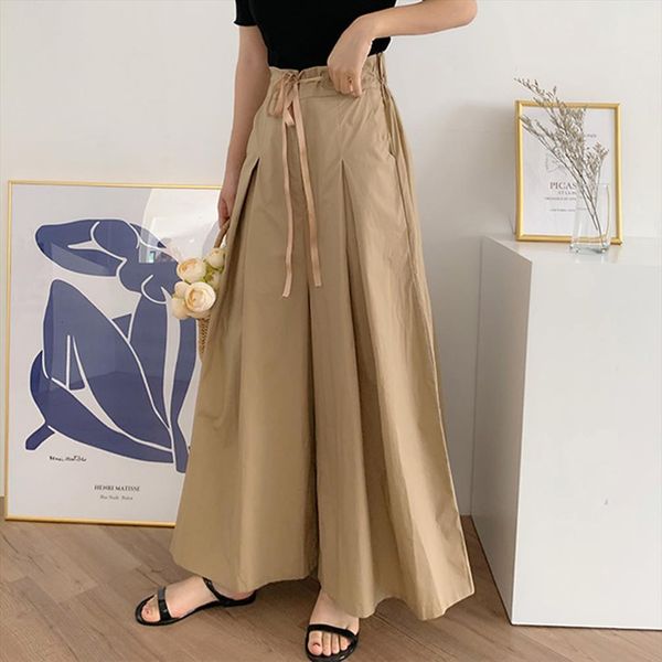 wide leg culottes elastic women pants high waist trousers loose casual daily fashion elegant lady solid females, Black;white
wide leg culottes elastic women pants high waist trousers loose casual daily fashion elegant lady solid females, Black;white