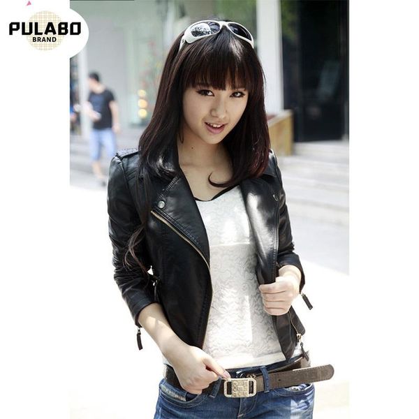 women's jackets 2021 autumn women black slim cool lady pu leather sweet female zipper faux femme outwear coat plus size, Black;brown
women's jackets 2021 autumn women black slim cool lady pu leather sweet female zipper faux femme outwear coat plus size, Black;brown