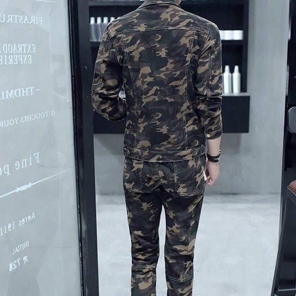 men's tracksuits spring fashion mens sets military camouflage long sleeve man jeans coat biker elasitc waist full length denim trousers, Gray
men's tracksuits spring fashion mens sets military camouflage long sleeve man jeans coat biker elasitc waist full length denim trousers, Gray