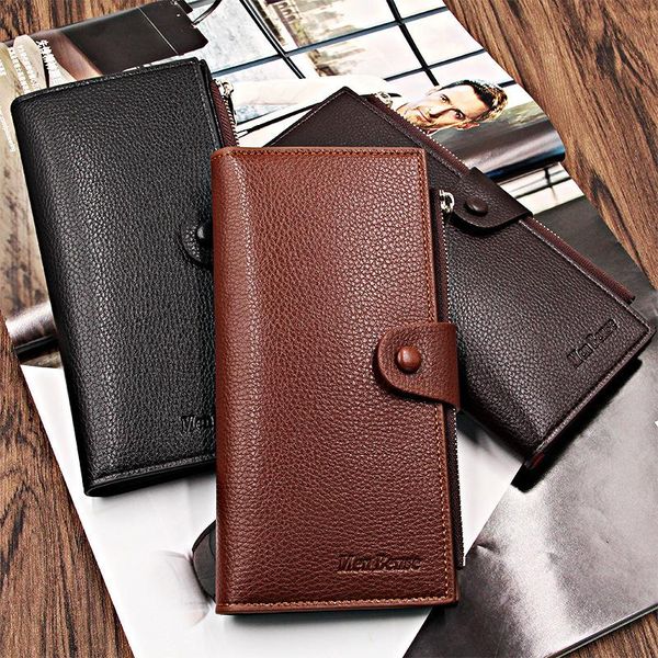wallets men's wallet long large capacity multi-function buckle zipper simple fashion business men card bags, Red;black
wallets men's wallet long large capacity multi-function buckle zipper simple fashion business men card bags, Red;black