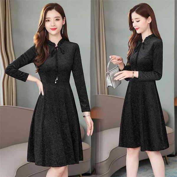 vintage chic gold velvet midi dresses autumn winter 4xl plus size long sleeve dress elegant women bodycon party vestido 210528, Black;gray
vintage chic gold velvet midi dresses autumn winter 4xl plus size long sleeve dress elegant women bodycon party vestido 210528, Black;gray