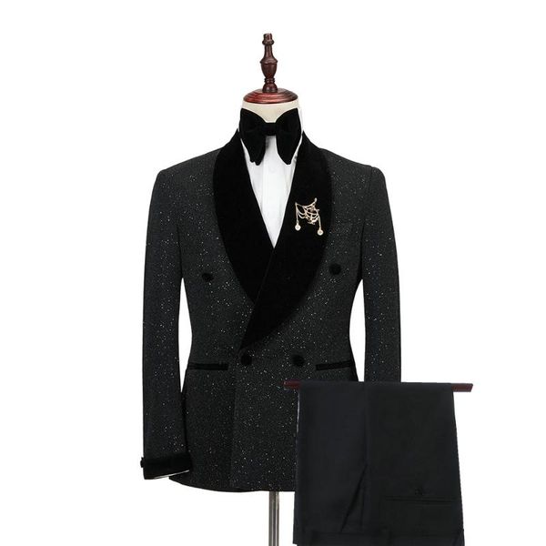 men's suits & blazers custom made shiny black men double breasted smoking jacket tuxedos groom wedding suit costume mariage homme 2 pie, White;black
men's suits & blazers custom made shiny black men double breasted smoking jacket tuxedos groom wedding suit costume mariage homme 2 pie, White;black