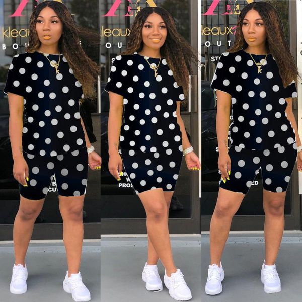 dot print casual women summer tracksuits o neck short sleeve with shorts plus size black blue streetwear club rompers sets, Gray
dot print casual women summer tracksuits o neck short sleeve with shorts plus size black blue streetwear club rompers sets, Gray