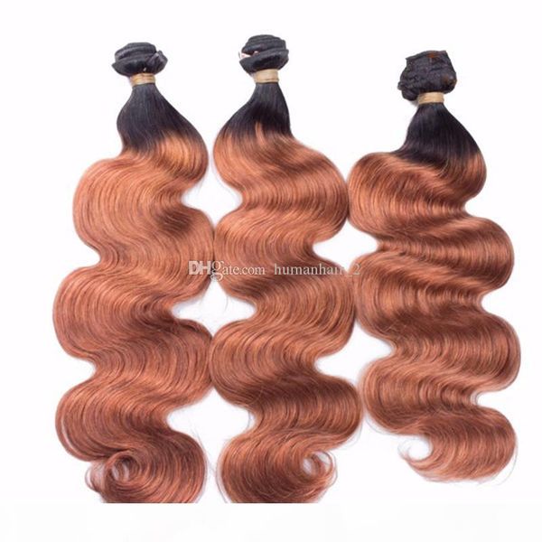 body wave ombre virgin brown indian 2 tone human hair weave weft extensions ombre 1b 33 auburn hair extension 3 bundles, Black;brown
body wave ombre virgin brown indian 2 tone human hair weave weft extensions ombre 1b 33 auburn hair extension 3 bundles, Black;brown