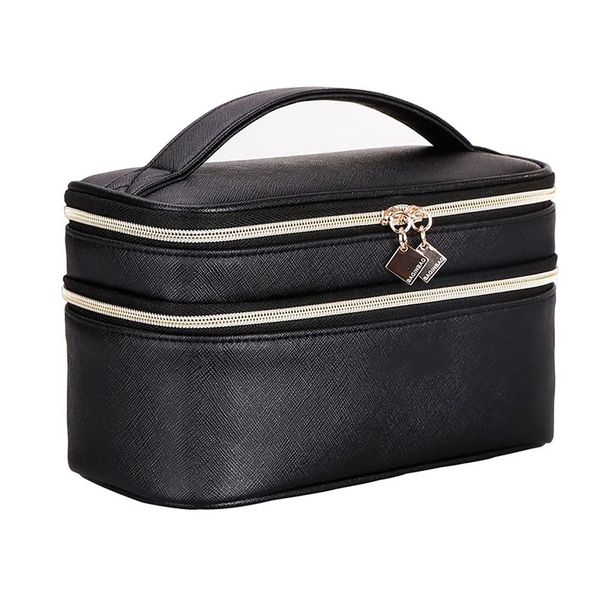 new fashion pu cosmetic bag multifunctional large capacity beautician case portable double compartment waterproof storage bag
new fashion pu cosmetic bag multifunctional large capacity beautician case portable double compartment waterproof storage bag
