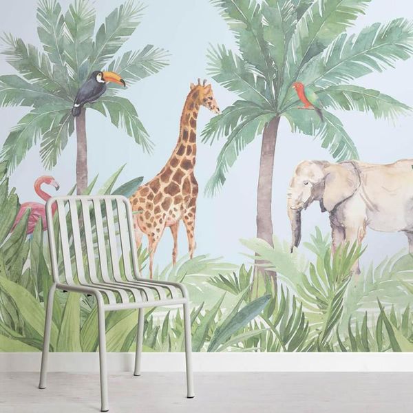 bacaz watercolor wild tangled jungle friends wallpaper mural for kids nursery 3d cartoon wall paper exotic animals kindom decor
bacaz watercolor wild tangled jungle friends wallpaper mural for kids nursery 3d cartoon wall paper exotic animals kindom decor