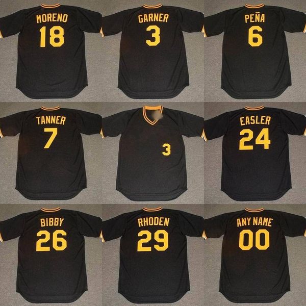 men 3 phil garner 6 tony pena 7 chuck tanner 18 omar moreno 24 mike easler 26 jim bibby 29 rick rhoden 1982 baseball jersey, Blue;black
men 3 phil garner 6 tony pena 7 chuck tanner 18 omar moreno 24 mike easler 26 jim bibby 29 rick rhoden 1982 baseball jersey, Blue;black