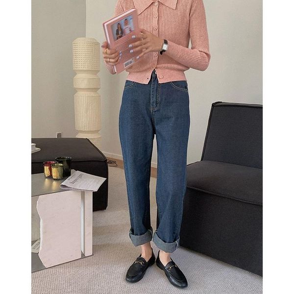 women's jeans high waist straight leg loose wide fashion versatile pants fall mop, Blue
women's jeans high waist straight leg loose wide fashion versatile pants fall mop, Blue