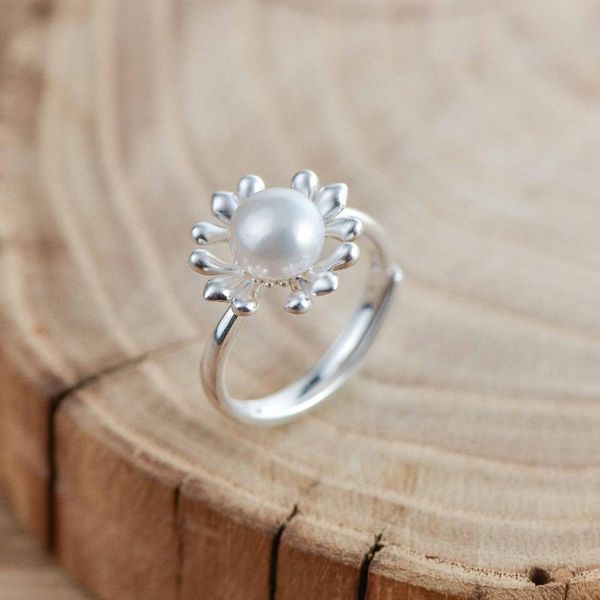 cluster rings pearl 925 sterling silver for women s925 opening resizable flower be engaged anniversary holiday gifts, Golden;silver
cluster rings pearl 925 sterling silver for women s925 opening resizable flower be engaged anniversary holiday gifts, Golden;silver