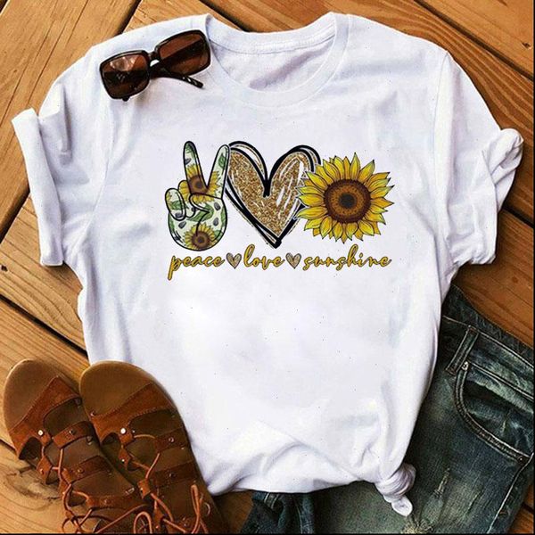 women peace love sunshine print sunflower tshirt girl harajuku casual white t shirt summer female t shirt drop shipping
women peace love sunshine print sunflower tshirt girl harajuku casual white t shirt summer female t shirt drop shipping