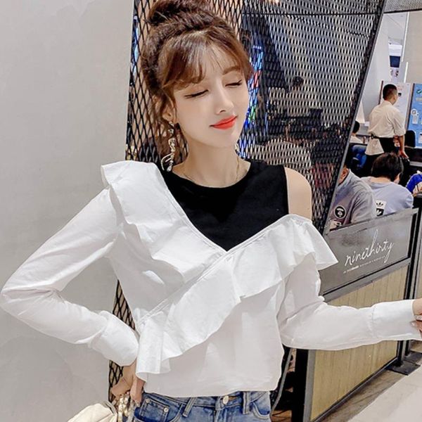 spring summer long sleeve shirt women fashion woman blouses off shoulder ruffles women blouse shirts clothing female, White
spring summer long sleeve shirt women fashion woman blouses off shoulder ruffles women blouse shirts clothing female, White