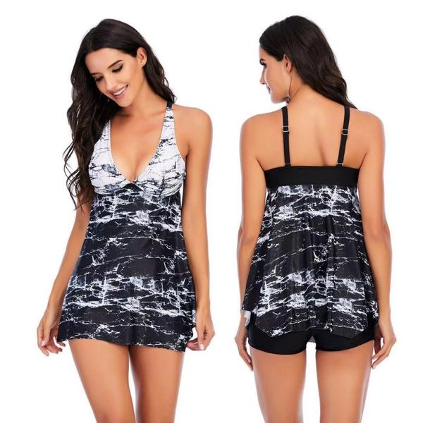 one-piece suits retro black print plus size tankini set swimwear women swimsuit with short 2 pieces sets bathing suit
one-piece suits retro black print plus size tankini set swimwear women swimsuit with short 2 pieces sets bathing suit