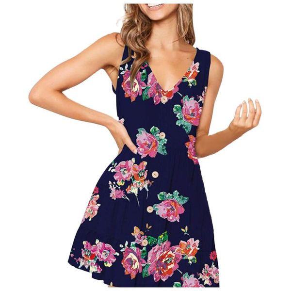 casual dresses bohemian floral printed dress women summer boho sleeveless tank v neck button beach sundress vestidos de verano, Black;gray
casual dresses bohemian floral printed dress women summer boho sleeveless tank v neck button beach sundress vestidos de verano, Black;gray