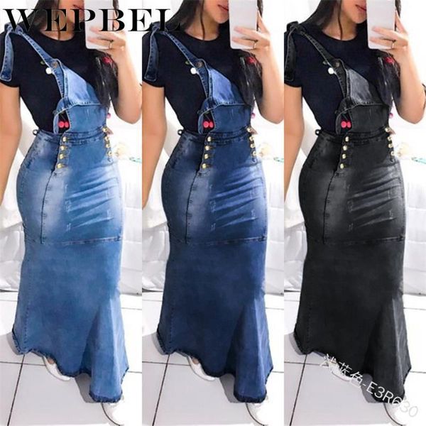 casual dresses wepbel women denim bodycon maxi dress ladies sleeveless sling bib jeans plus size s-3xl, Black;gray
casual dresses wepbel women denim bodycon maxi dress ladies sleeveless sling bib jeans plus size s-3xl, Black;gray