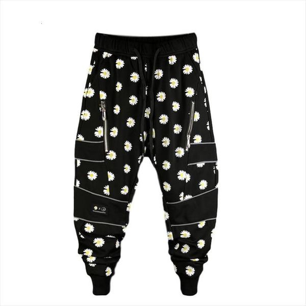 fashion harem streetwear floral women pants printed elastic waist trousers striped joggers with zippers, Black
fashion harem streetwear floral women pants printed elastic waist trousers striped joggers with zippers, Black