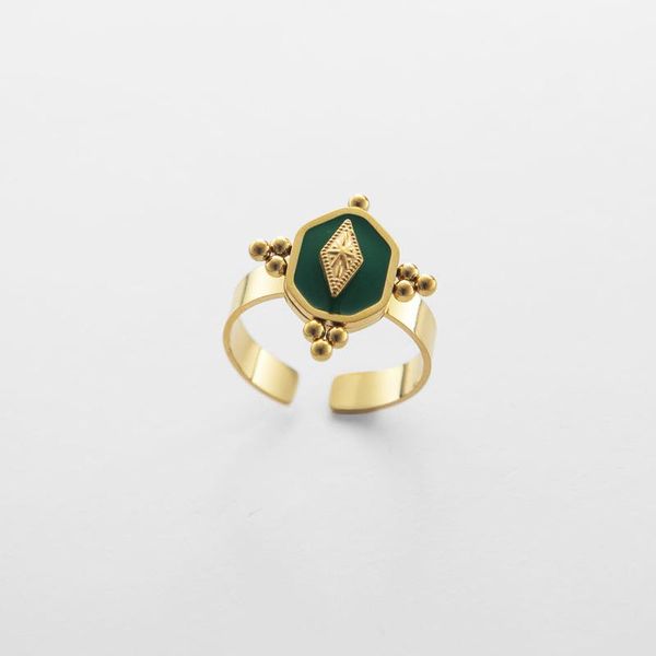 cluster rings vintage stainless steel geometric open for women bohemian green black white enamel adjustable finger jewelry gift, Golden;silver
cluster rings vintage stainless steel geometric open for women bohemian green black white enamel adjustable finger jewelry gift, Golden;silver