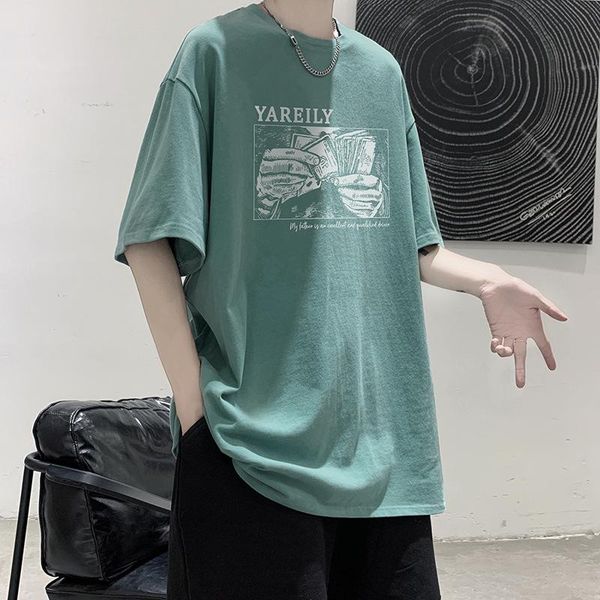 men's t-shirts loose fashion five-point sleeve ins hong kong style short logo t-shirt x, White;black
men's t-shirts loose fashion five-point sleeve ins hong kong style short logo t-shirt x, White;black