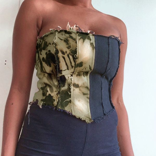2021 new arrivals summer fashion strapless patchwork bodycon high street women camis, White
2021 new arrivals summer fashion strapless patchwork bodycon high street women camis, White