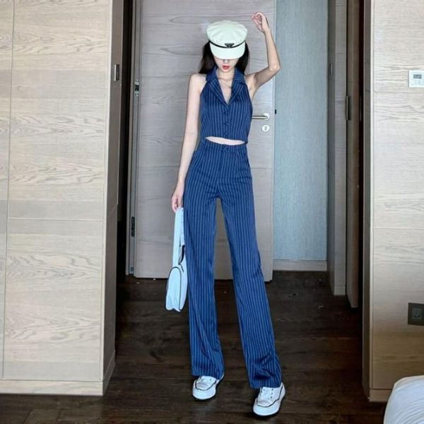 women's two piece pants 2021 women summer vintage set female elastic high waist trouser sleeveless short shirt 2 lady casual striped su, White
women's two piece pants 2021 women summer vintage set female elastic high waist trouser sleeveless short shirt 2 lady casual striped su, White