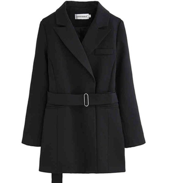 women's suits & blazers spring women fashion none button office lady suit casual slim jacket coat with belt empb, White;black
women's suits & blazers spring women fashion none button office lady suit casual slim jacket coat with belt empb, White;black