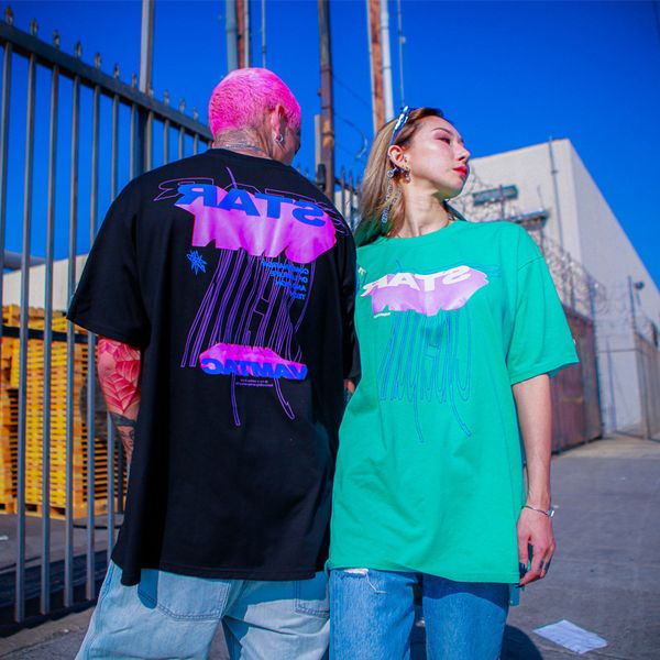 vamtac spring and summer new irregular graphic letter printing trendy street hip hop lovers loose cotton half sleeve, White;black
vamtac spring and summer new irregular graphic letter printing trendy street hip hop lovers loose cotton half sleeve, White;black