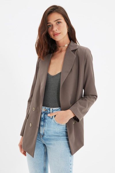 women's jackets trendyol buttoned jacket twoaw22ce0359, Black;brown
women's jackets trendyol buttoned jacket twoaw22ce0359, Black;brown