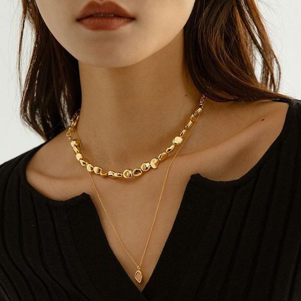 pendant necklaces irregular golden bean white shell splicing item cool style clavicle chain women's accessories fashion jewelry 2021, Silver
pendant necklaces irregular golden bean white shell splicing item cool style clavicle chain women's accessories fashion jewelry 2021, Silver