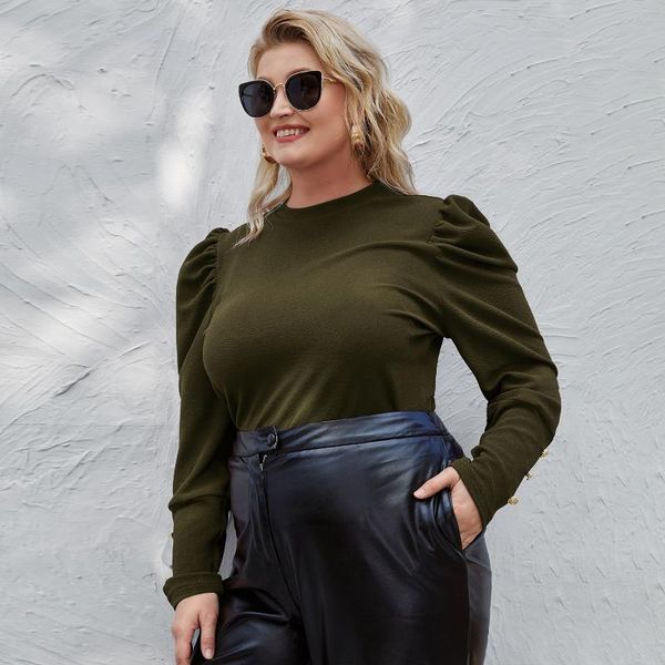 plus size t-shirt 2021 korean fashion spring autumn long sleeve blouse shirt female o neck solid casual ladies, Black
plus size t-shirt 2021 korean fashion spring autumn long sleeve blouse shirt female o neck solid casual ladies, Black