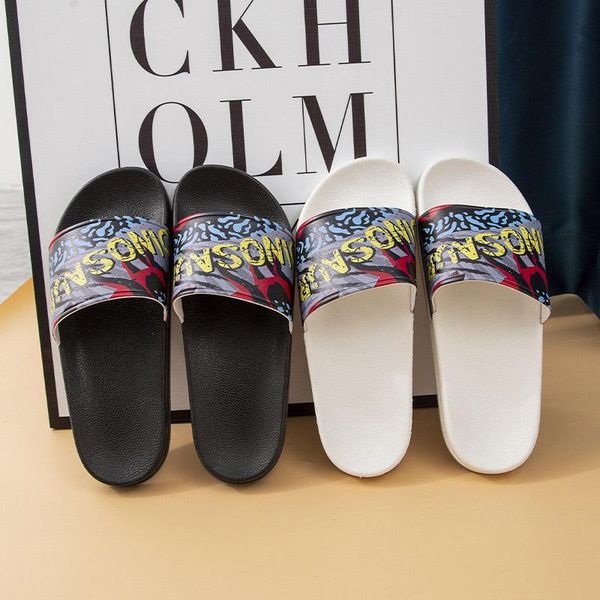 summer women's slippers graffiti print couple shoes fashion leisure beach slippers slip on platform plus size flat female shoes, Black
summer women's slippers graffiti print couple shoes fashion leisure beach slippers slip on platform plus size flat female shoes, Black