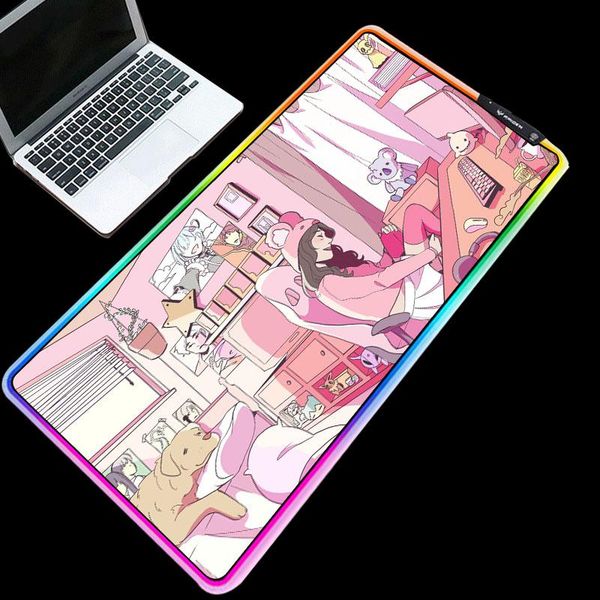 mouse pads & wrist rests pink anime pad rgb glowing durable waterproof natural rubber base 7 colors gaming desk accessories for girls
mouse pads & wrist rests pink anime pad rgb glowing durable waterproof natural rubber base 7 colors gaming desk accessories for girls