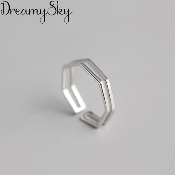 wedding rings simple 925 sterling silver hexagon geometric for women party girls gifts open finger fashion jewelry, Slivery;golden
wedding rings simple 925 sterling silver hexagon geometric for women party girls gifts open finger fashion jewelry, Slivery;golden