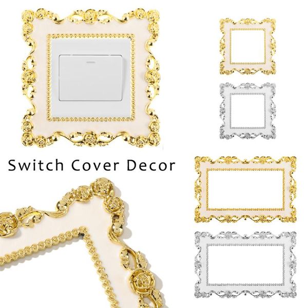 wall stickers double/single light switch cover plate rose lace sticker diy decoration golden living room decorative
wall stickers double/single light switch cover plate rose lace sticker diy decoration golden living room decorative
