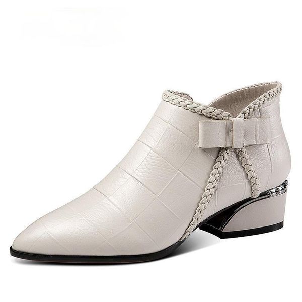 boots pointed toe beige square heel women 2021 fashion butterfly-knot ankle zipper pu leather rubber zapatos mujer shoe, Black
boots pointed toe beige square heel women 2021 fashion butterfly-knot ankle zipper pu leather rubber zapatos mujer shoe, Black