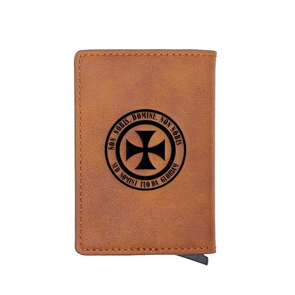 card holders classic knights templar cross theme rfid holder men wallets vintage short purse leather slim small carteira masculina, Brown;gray
card holders classic knights templar cross theme rfid holder men wallets vintage short purse leather slim small carteira masculina, Brown;gray