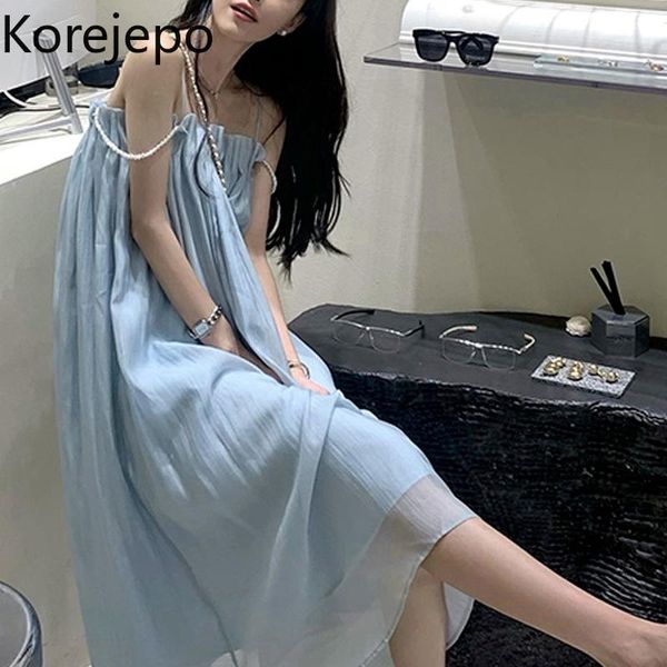 casual dresses korejepo women dress 2021 summer french sweet temperament gentle pearl shoulder strap waist slimming fairy suspender vestidos, Black;gray
casual dresses korejepo women dress 2021 summer french sweet temperament gentle pearl shoulder strap waist slimming fairy suspender vestidos, Black;gray
