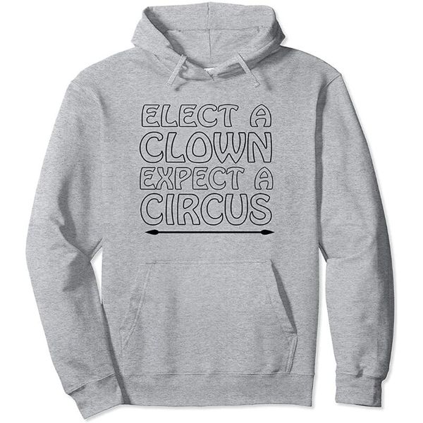 men's hoodies & sweatshirts elect a clown expect circus funny politics pullover hoodie, Black
men's hoodies & sweatshirts elect a clown expect circus funny politics pullover hoodie, Black