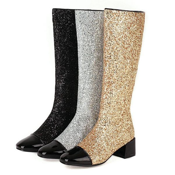 boots 2021 fashion knee high women zipper square toe long female thick heel autumn winter woman black gold
boots 2021 fashion knee high women zipper square toe long female thick heel autumn winter woman black gold