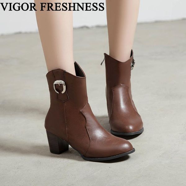 boots vigor freshness woman winter shoes women ankle 6cm heels ladies warm autumn my347, Black
boots vigor freshness woman winter shoes women ankle 6cm heels ladies warm autumn my347, Black