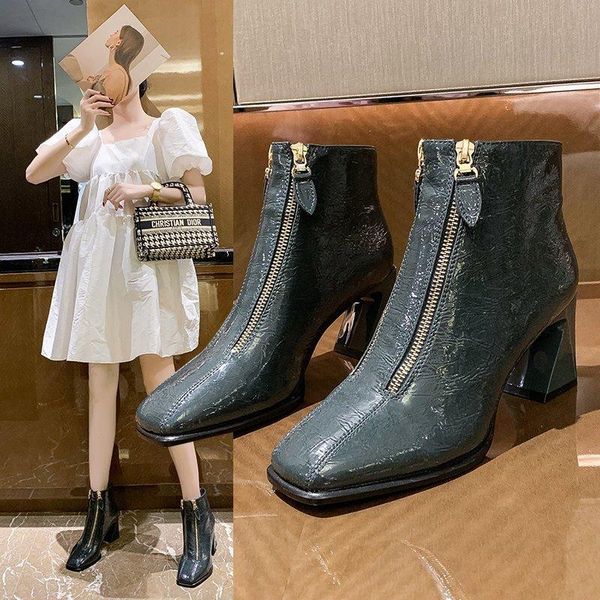 boots 2021 autumn winter women thick heel woman shoes british style zip pu leather fashion high heels, Black
boots 2021 autumn winter women thick heel woman shoes british style zip pu leather fashion high heels, Black