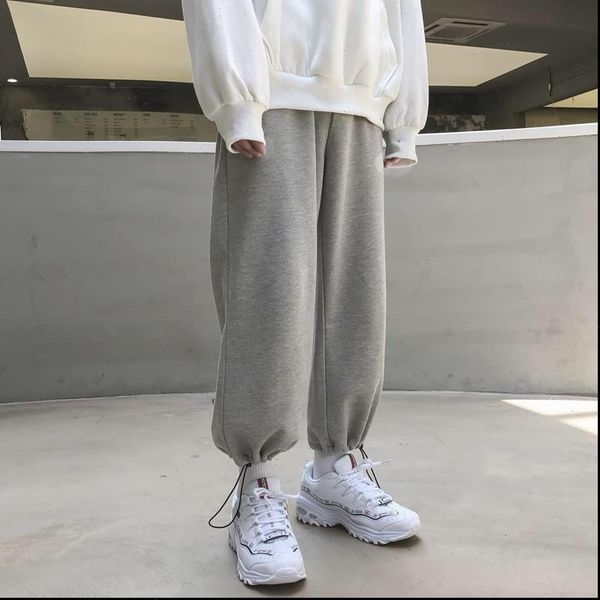 casual gray swreetwear spring women pants fashion korean style baggy sweat wide leg joggers trousers, Black;white
casual gray swreetwear spring women pants fashion korean style baggy sweat wide leg joggers trousers, Black;white