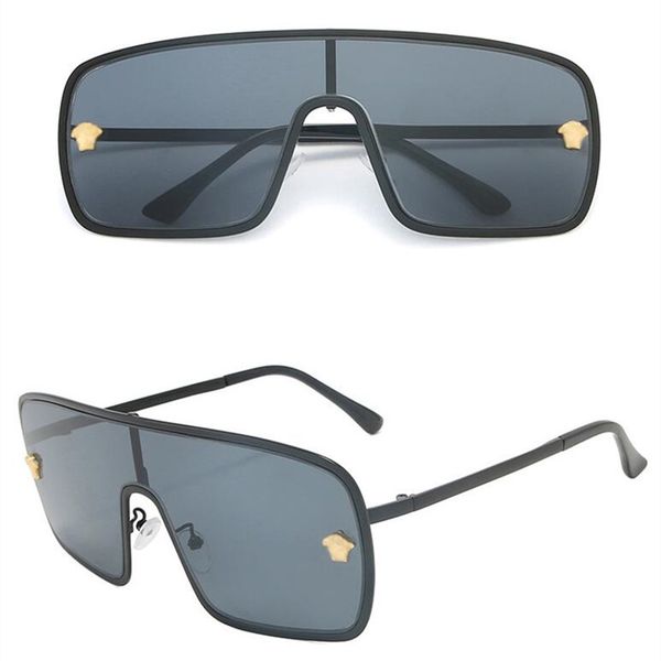 new metal sunglasses fashionable men's and women's trendy one-piece large frame mirrors casual windproof glasses accessories, White;black
new metal sunglasses fashionable men's and women's trendy one-piece large frame mirrors casual windproof glasses accessories, White;black