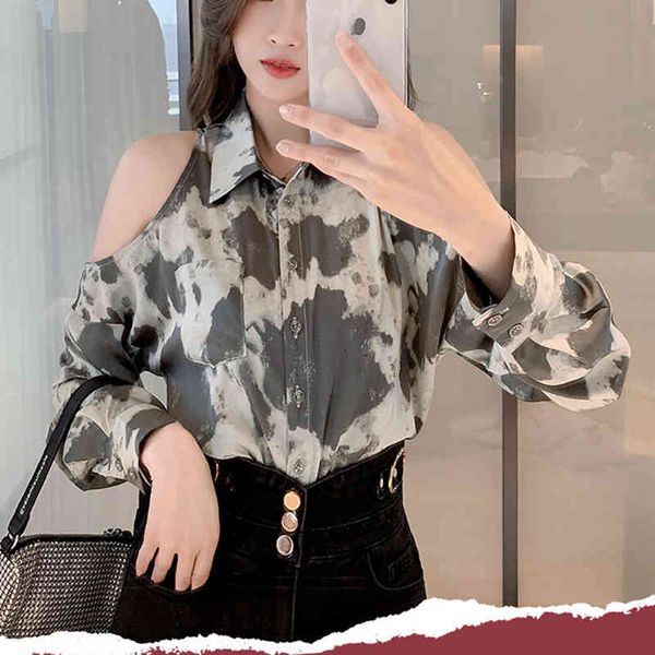 women's knits & tees off shoulder women shirts spring long sleeve chiffon korean loose single breasted elegant ladies casual, White
women's knits & tees off shoulder women shirts spring long sleeve chiffon korean loose single breasted elegant ladies casual, White
